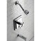 Kingston Brass Tub and Shower Faucet, Polished Chrome, Wall Mount KB86510DX - alternate 2